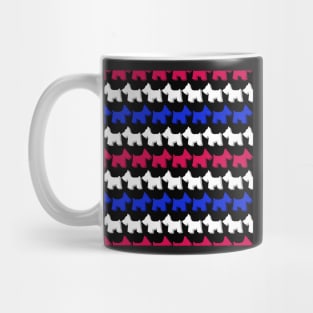 Cute Patriotic Scottie Dog Stripes Mug